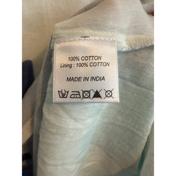 Area Stars Women’s Kelly Tassel Trim Cotton Shift Dress Boho Resort size Large - Picture 5 of 7